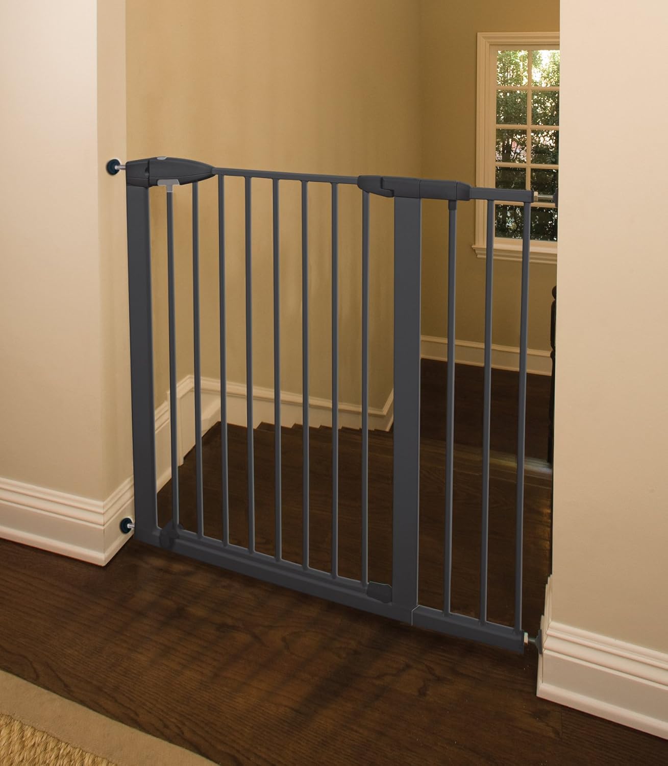 Munchkin EasyClose Extra Tall and Wide Metal Gate, Dark Grey eBay