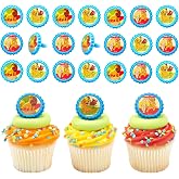 Lion King Cupcake Decoration Toppers | 24 Pack Party Cake Rings | Featuring Simba, Nala, Timon and Pumbaa, officially licensed, variety pack, food safe, reusable