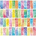 Zonon 48 Pcs Bible Verse Magnetic Bookmarks, Inspirational Scripture Christian Book Markers Religious Motivational Encouragement Flower Page Clips Presents for School Supplies (Watercolor Style)