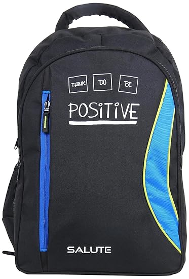 SALUTE CAPACITY 38 Ltrs Black Blue Casual Backpack I School Bag