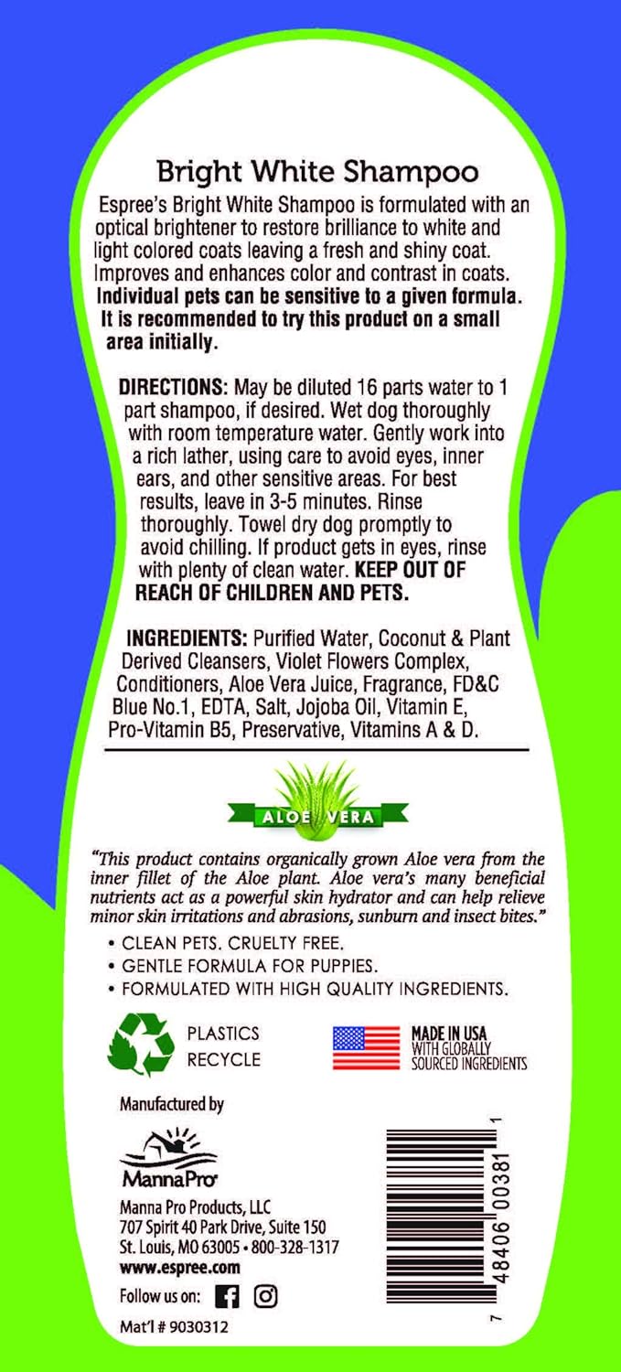 Espree Bright White Shampoo for Dogs BigaMart