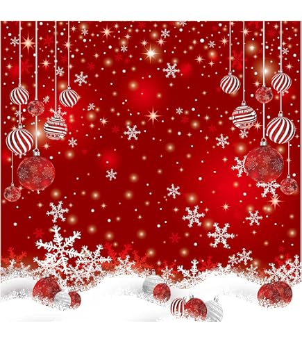 Allenjoy Weihnachts-Hintergrund „Schneeflocke“, 2,4x1,8 M – Perfekt Für Foto-Shootings, Partys & Deko