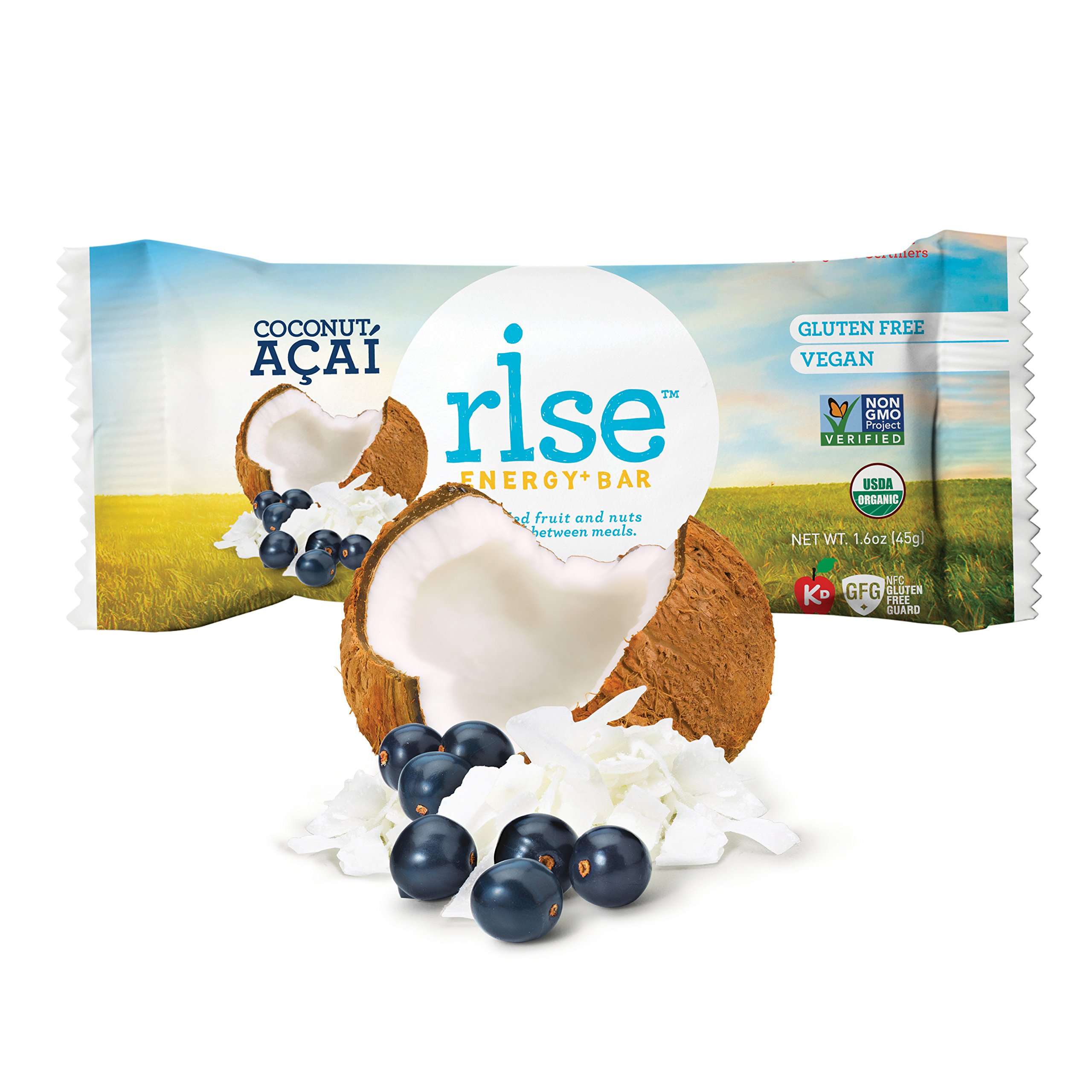 Rise Bar NonGMO, Gluten Free, Organic Fruit and Nut Real Food