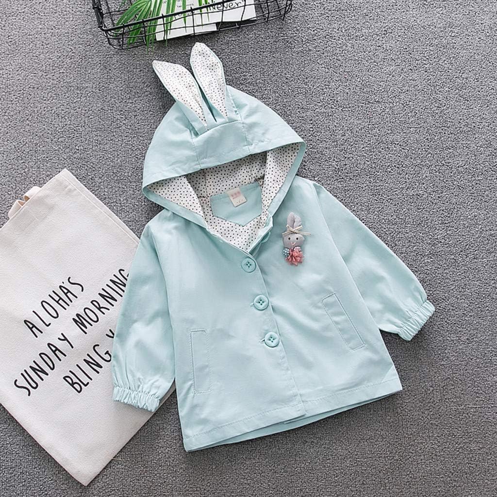 Manteau Bebe Fille A Capuche Hiver Chauds A Pois Oreilles De Lapin Couleur Unie Manches Longues Veste La Mode Cartoon Chic Mignon Elegant Pas Cher Coupe Vent 12 Mois 4 Ans Manteaux Vetements Banistreet Com