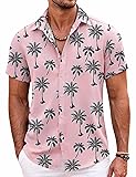 COOFANDY Men's Hawaiian Shirt Beach Printed