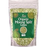 Organic Moong Dal Split (Chilka) 2 LB (32oz) &ndash; Split Green Gram with Skin, Non-GMO, Gluten-Free, Vegan - by Jiva Organics