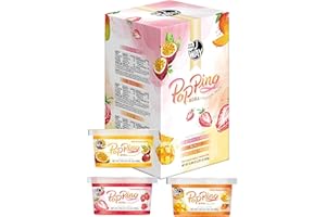 J WAY LOCAL FLAVOR J WAY Bursting Popping Boba Bubble Pearl Variety Set with 3 Flavors Strawberry, Mango, Passion Fruit - Gift Box (3.3 lbs)