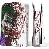 eXtremeRate eXcover Clown Hahaha Top Bottom Cover Compatible with ps5 Console Disc Edition, Replacement Faceplate Backplate Shell Skin Compatible with ps5 Disc Version Console