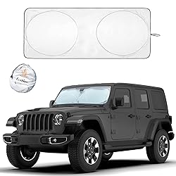 EcoNour Jeep Windshield Sunshade | Sun Visor for UV