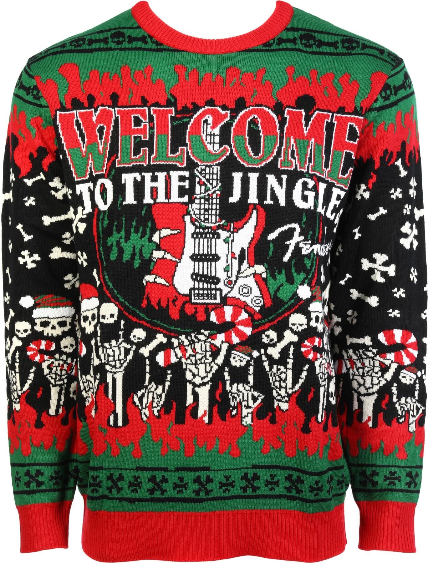 Fender Ugly Christmas Sweater, Size L, Guitar and Music Gift Stocking Filler