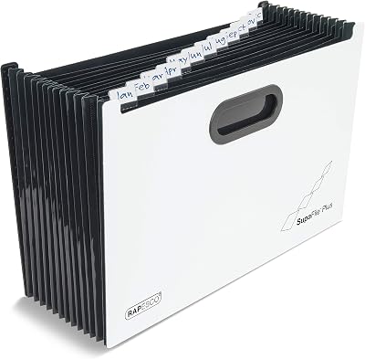 Rapesco 1624 SupaFile Plus 13-Section A4+ Desktop Expanding File White
