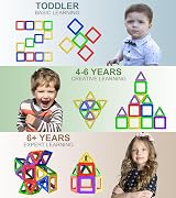 Desire Deluxe 40pc Magnetic Building Blocks Set STEM Toys for Kids view 2