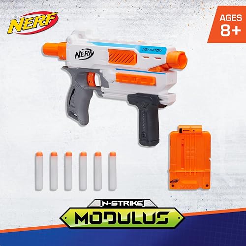 NERF Modulus Mediator Blaster - Fires 6 Darts in a Row, Pump