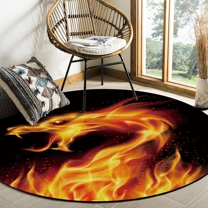 Round Area Rugs Diameter 4ft, Modern Soft Carpet Floor Mat for Kids Study Playroom