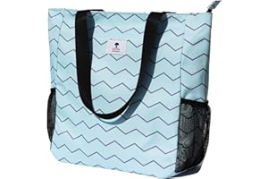 ESVAN Original Floral Water Resistant Large Tote Bag Shoulder Bag for Gym Beach Travel Daily Bags Upgraded