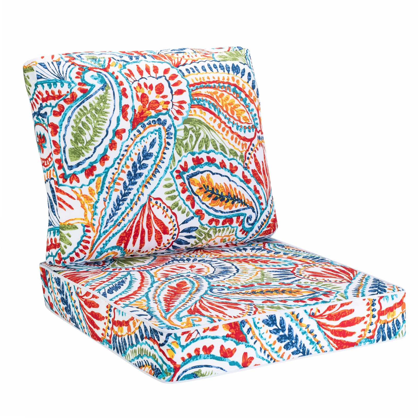 JMGBird Outdoor Chair Cushion Set, Deep Seat Patio Furniture Cushion 24 ...