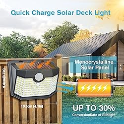 Aootek Solar Outdoor Lights 8 Packs,Motion Sensor