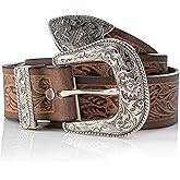 Angus Stoke western belt - Genuine buffalo leather - men's cowboy western & rodeo belt - hand-carved leather belt Jessy