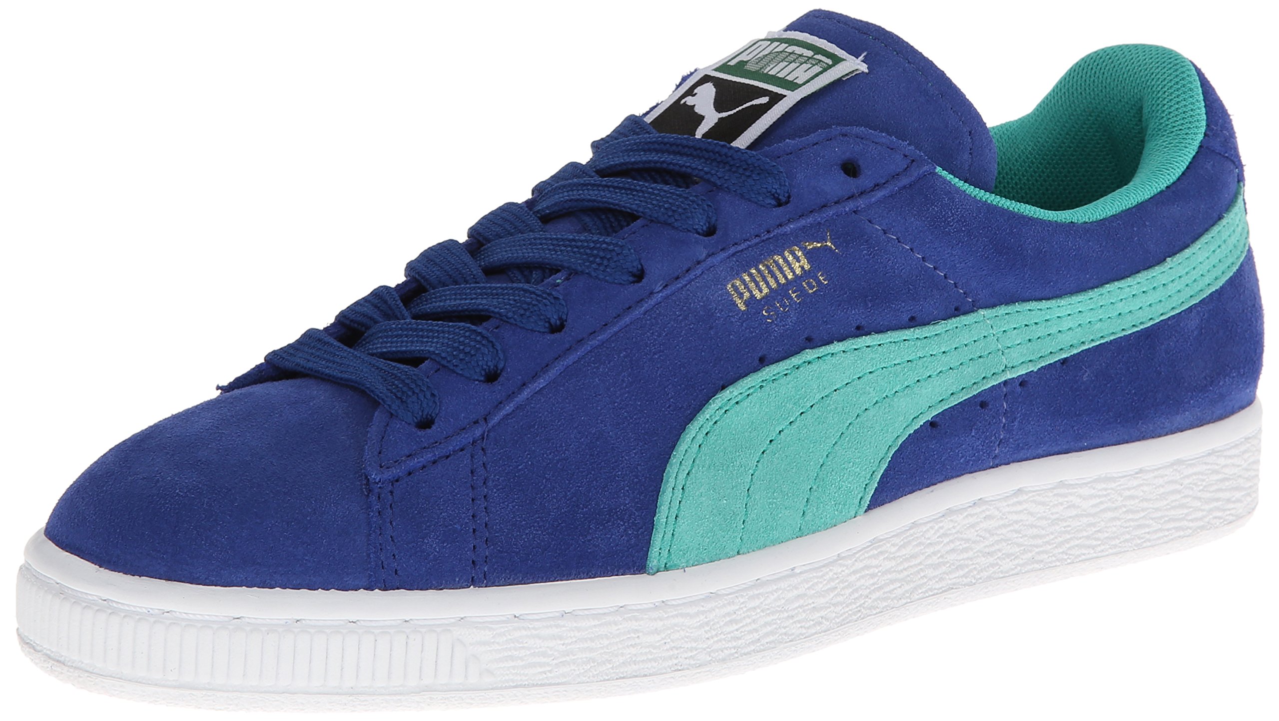 suede puma pool green