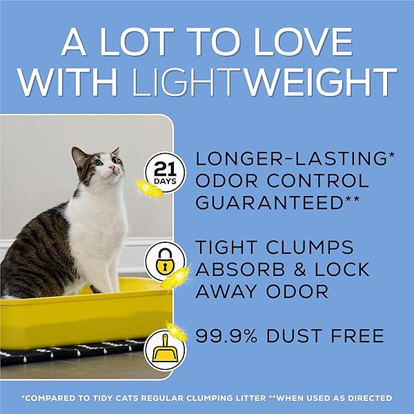 PURINA TIDY CATS LIGHTWEIGHT FREE AND CLEAN UNSCENTED, MULTI-CAT, CLUMPING, 99.9 PERCENT DUST FREE CAT LITTER – 17 LB. BOX