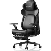 AutoFull M6 Gaming Chair with Climate Control Massage &ndash; Ventilated &amp; Heated Seat, 3rd-Gen Active Lumbar Support, 720&deg; Adjustable Armrests, Ergonomic Chair for Gamers &amp; Home Office (Black)