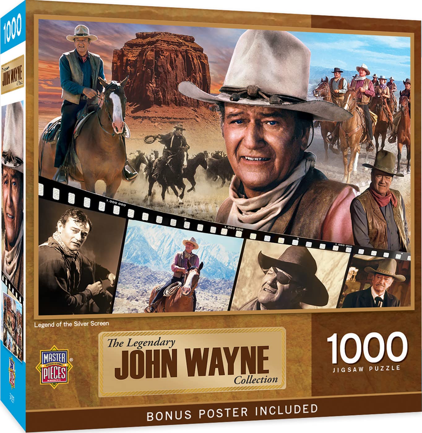 MasterPieces 1000 Piece John Wayne Jigsaw Puzzle for Adults, Family, Or Youth - Legend of The Silver Screen - 19.25"x26.75"
