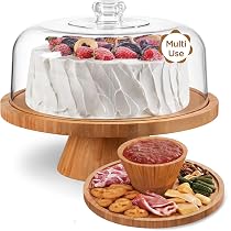 Amazon.com | HBlife Cake Stand with Lid Multifunctional Cake Stand ...