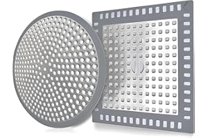 2Pcs Shower Drain Hair Catcher, 4.71" Shower Drain Cover, All-in-One Universal Sink & Shower Drain Strainer, Easy Installatio