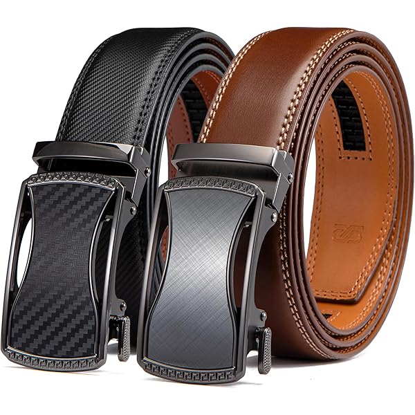 SAKIZITO Ratchet Belts for Men 2 Pack - Mens Belt Leather 1