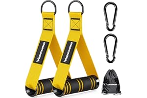 RENRANRING Gym Exercise Handles, Replacement Handle Attachments for Cable Machine Pulleys, Resistance Band and Strength Trainer, Pull Down Workout Accessories, Home Gym Add On Equipment