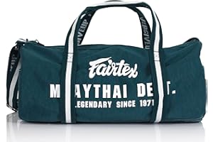 Fairtex BAG9 Retro Style Barrel Bag Thai Boxing Heavy Gym Bag Myay Thai MMA (Green)