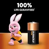 Duracell Plus C Batteries 4 Pack Alkaline 1.5V 10 Year Storage MN1400 view 2