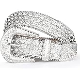 UnFader Womens Men Rhinestone Western Belts Bling Cowgirl Designer Diamond Studded Belts for Jeans