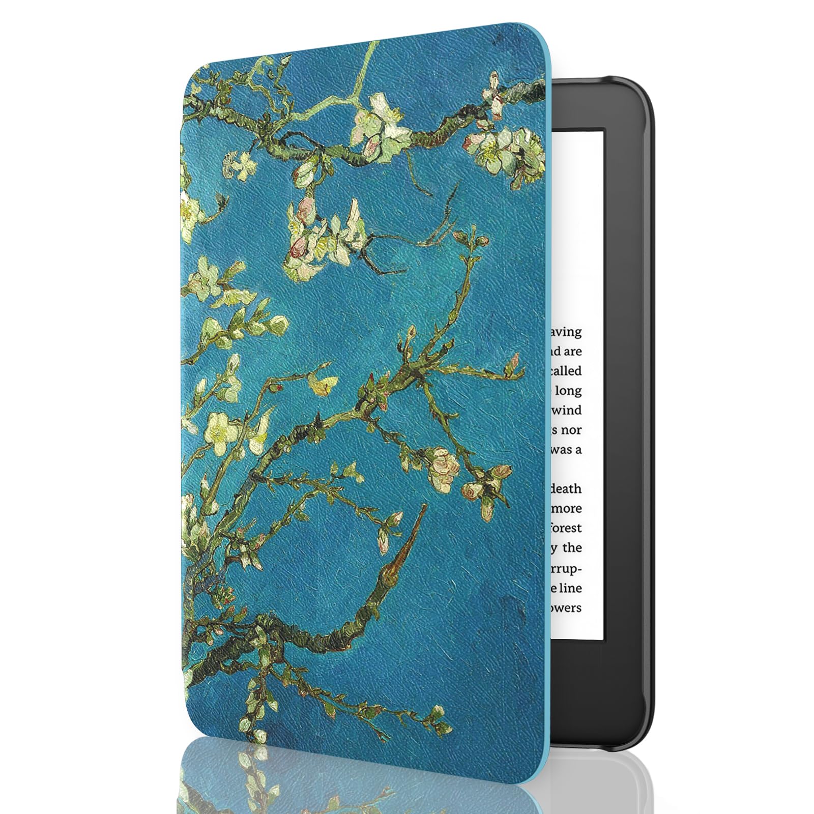 MoKo Case for 6" ALL-New Kindle (11th Generation-2024/2022 Release), Light Shell Cover with Auto Wake/Sleep for Kindle 11 2024/2022 E-Reader, Almond Blossom — image 1