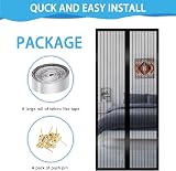 RnCop Magnetic Screen Door 90 x 210cm Heavy Duty Self Sealing Black view 4