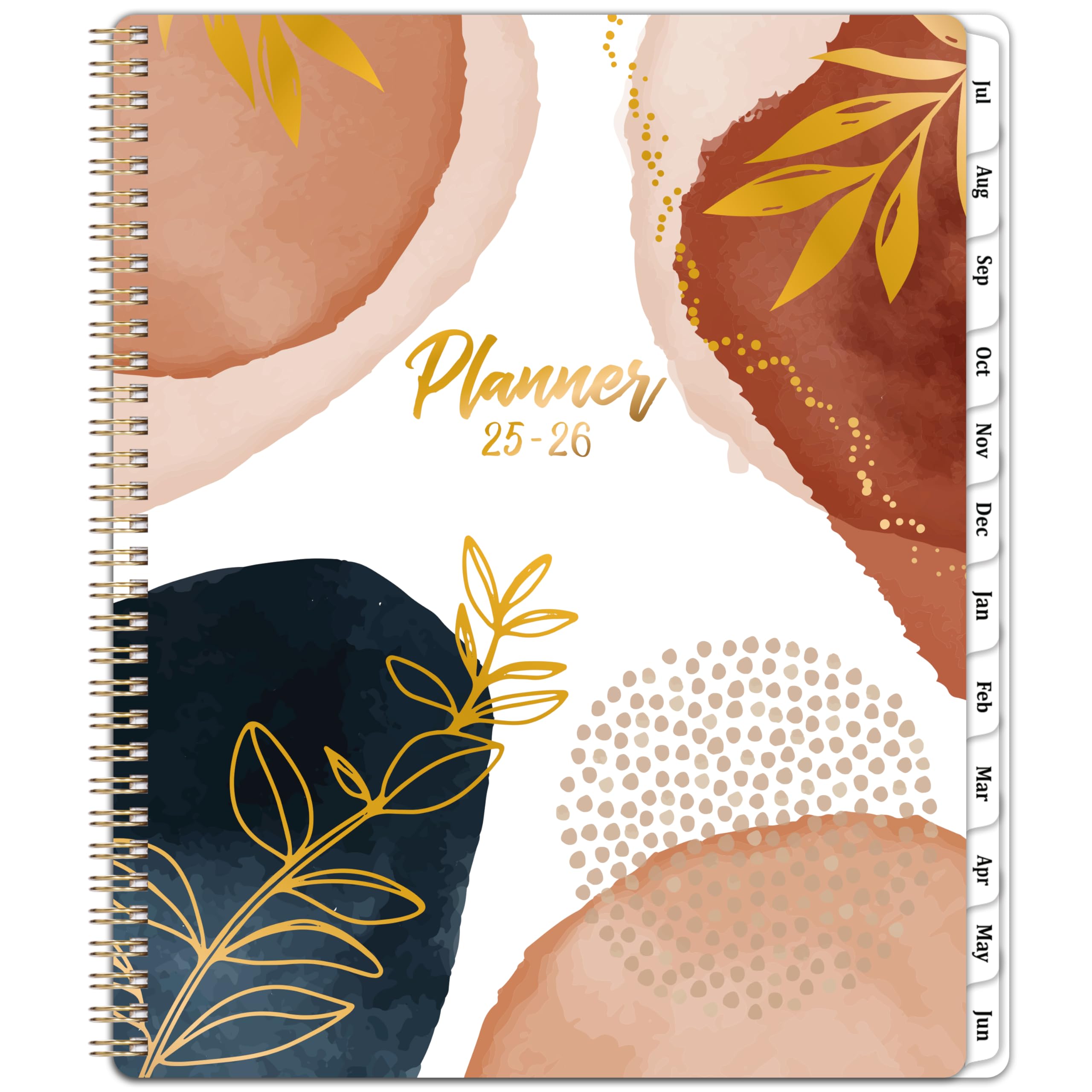 Photo 1 of 2025-2026 Planner/Calendar - from JUL 2025 to JUN 2026, 9" x 11" Planner Weekly and Monthly 2025-2026, Academic Planner 2025-2026 with Tabs, Twin-Wire Binding, Inner Pocket