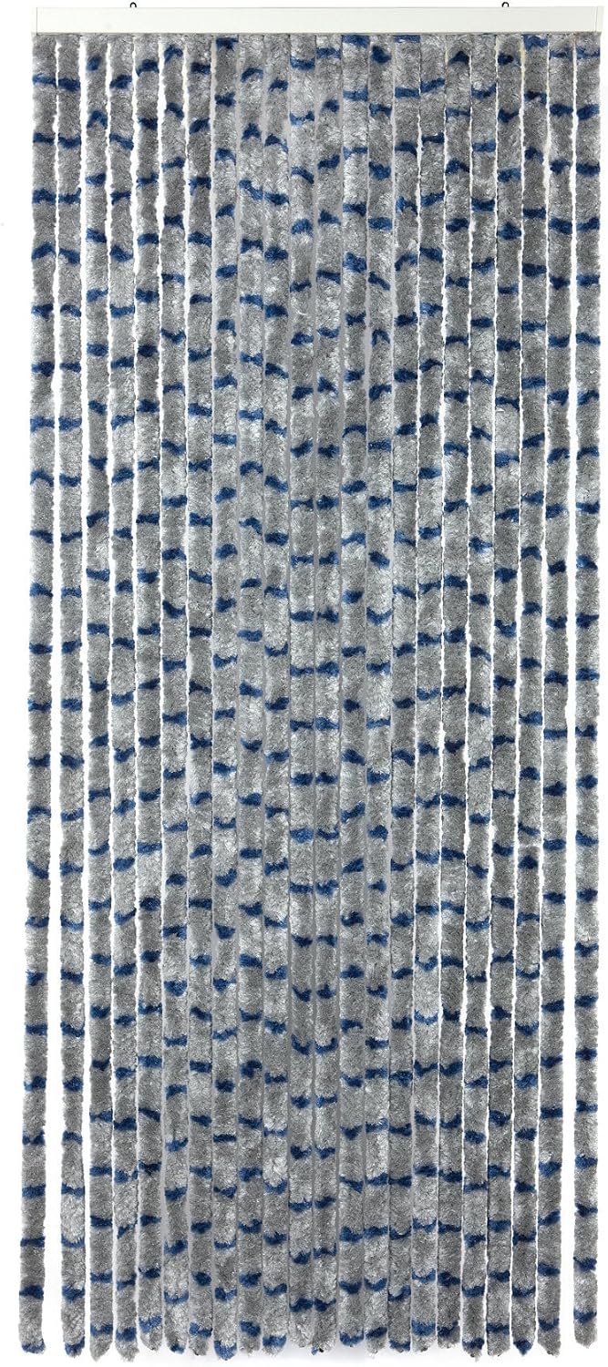 Arisol - Fly curtain - Cat tail - 220x90 cm, Grey/Blue, 90 x 220 cm
