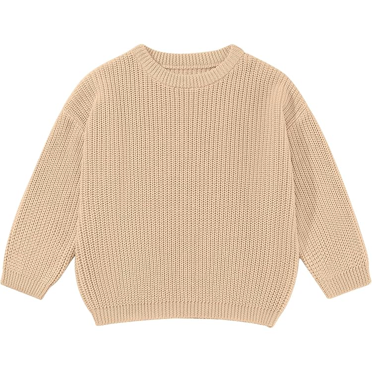 Pull Bébé Enfant Col Rond - Manches Longues - Tricot Chaud - Taille 1 à 7 Ans - Automne Hiver