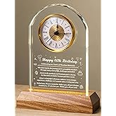 60th Birthday Clock Gifts for Women and Men – Gift for 60 Year Old Mom, Dad, Grandma, or Grandpa with Wooden LED Light Base – Birthday Present Ideas for Her or Him with Gift Box Battery Not Included