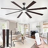 ZMISHIBO 80 inch Large Ceiling Fans with Lights and