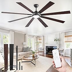 ZMISHIBO 80 inch Large Ceiling Fans with Lights and