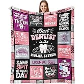 Guqklout Dentist Gift Blanket 60"X50", Dentist Gifts for Women, Dentist Appreciation/Graduation Gifts, Birthday Gifts for Dentist Women, Dental Gifts for Coworkers/Dentist, Future Dentist Gifts