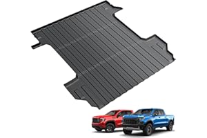 LUMWAY Truck Bed Mat Fit for 2019-2026 Chevy Silverado 1500 & Sierra 1500, 5.8FT All Weather Heavy Duty TPE Rear Bed Liner for 2025 Chevrolet Silverado Accessories (Not Fit for 5.5'/6.8'/8.2' Bed)