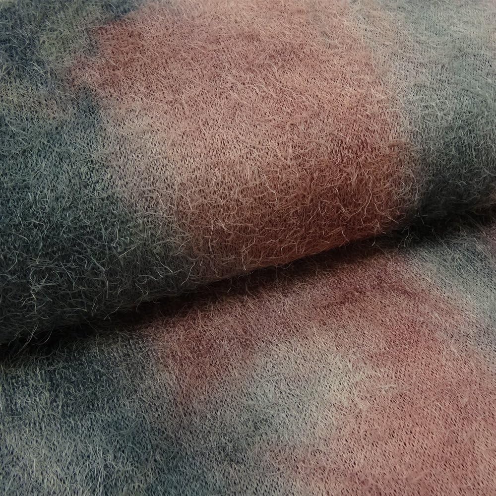 Craftine Air Mesh Fabric Tie & Dye Gray and Burgundy – 50 cm