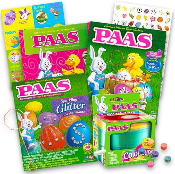 Paas Easter Egg Decorating Kit Variety Pack. Pack of 4. (Decorating