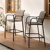 Crestlive 28.7" Outdoor Bar Stools Set of 2, 500 lb Mesh Patio Bar Chairs | Breathable Mesh Seat &amp; Back, Rust-Resistant Metal Frame, Fits Backyard, Balcony, Poolside, Quick-drying, Easy to Clean