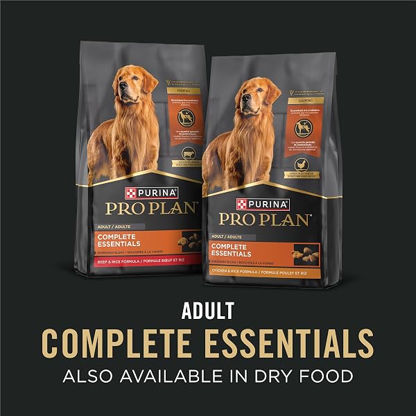 PURINA PRO PLAN COMPLETE ESSENTIALS, BEEF AND VEGETABLES ENTREE IN WET DOG FOOD GRAVY – (PACK OF 12) 13 OZ. CANS