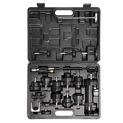 WINTOOLS 18pcs Auto Cooling System Radiator Cap Pressure Tester Kit Pump Gauge Adapters