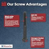 Kozelo M8-1.25 x 65mm Socket Head Cap Screws 10pc Alloy Steel Black Oxide 12.9 view 3