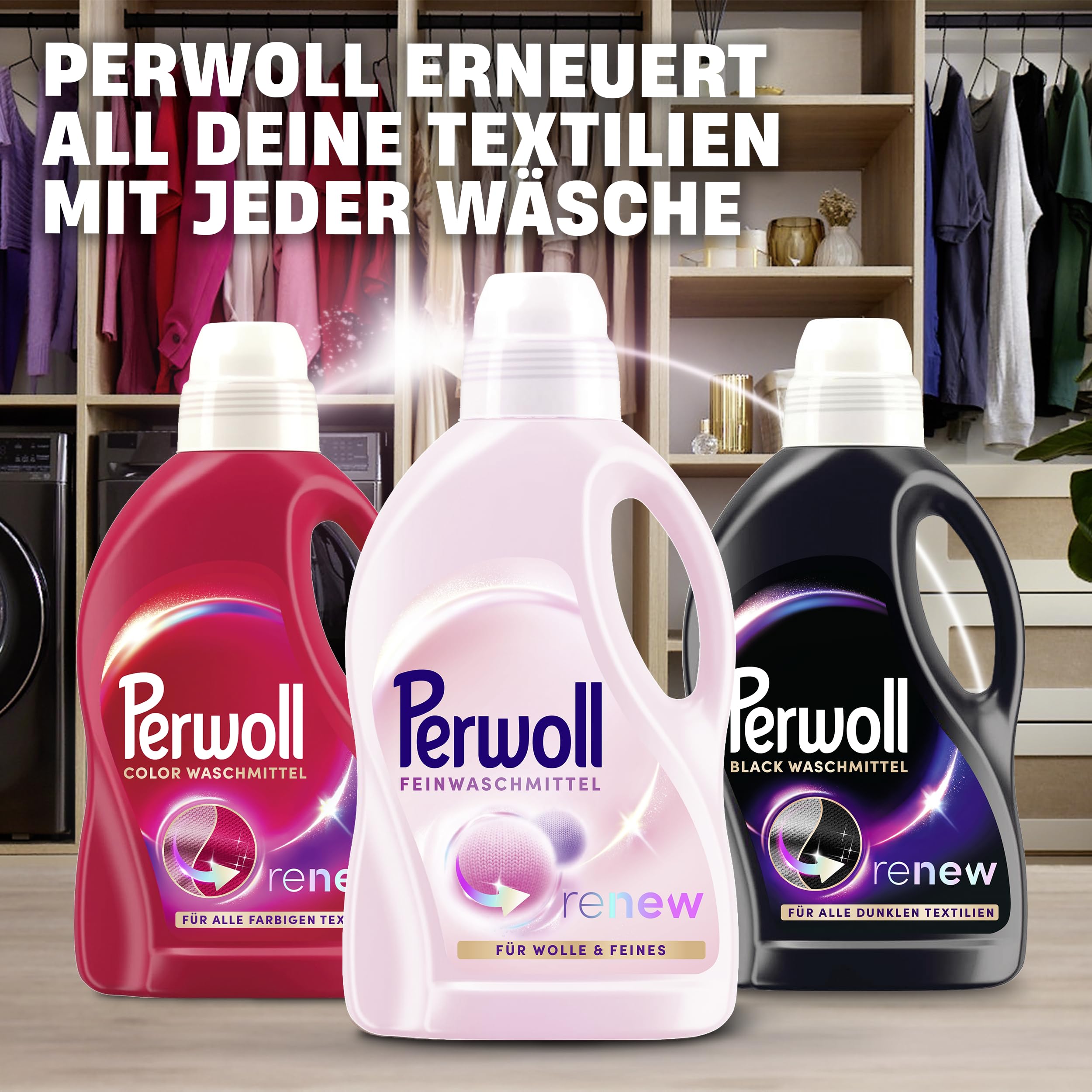 Perwoll Wolle & Feines Waschmittel (27 Waschladungen), Feinwaschmittel reinigt sanft, glättet und erneuert Fasern & verhindert Knötchen, mit Dreifach-Renew-Technologie 8